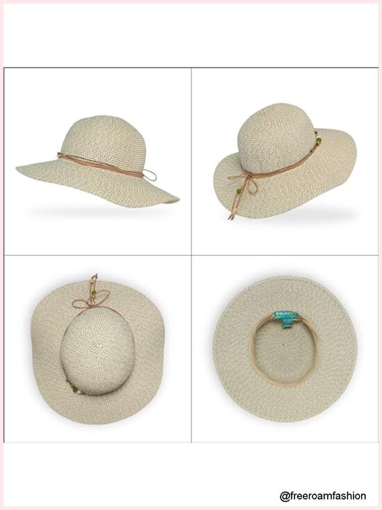 UPF 50+ Sun Hat with Faux Leather Band - Packable & Adjustable